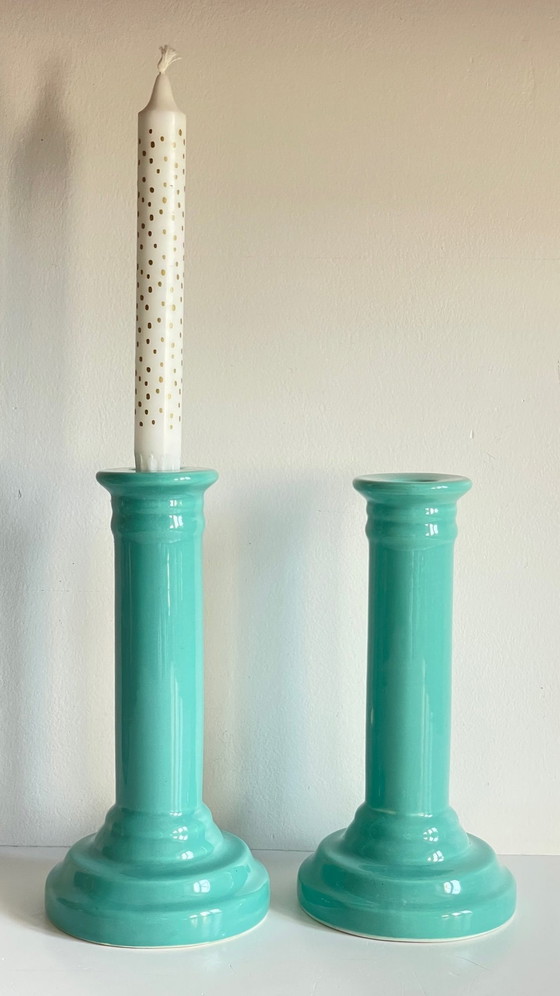 Image 1 of Bougeoirs En Céramique Vintage
