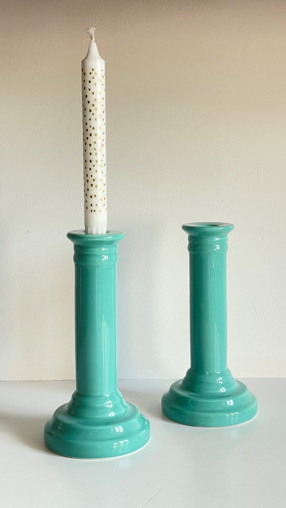 Image 1 of Bougeoirs En Céramique Vintage