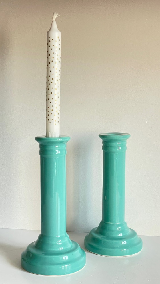 Image 1 of Bougeoirs En Céramique Vintage