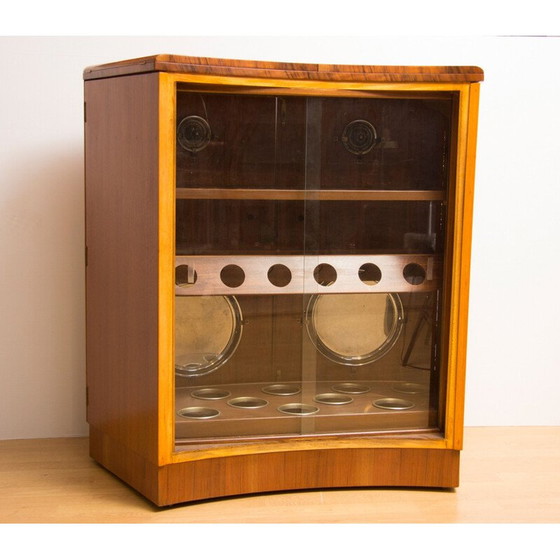 Image 1 of Meuble de bar vintage en noyer et érable