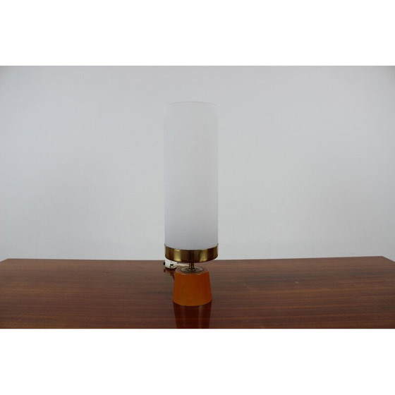 Image 1 of Lampe de table du milieu du siècle en laiton et verre, Allemagne 1970