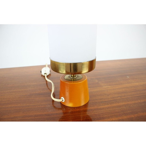 Image 1 of Lampe de table du milieu du siècle en laiton et verre, Allemagne 1970