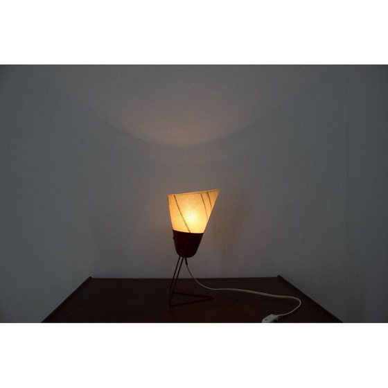 Image 1 of Lampe de table vintage en métal et plastique, Tchécoslovaquie 1960