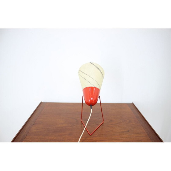 Image 1 of Lampe de table vintage en métal et plastique, Tchécoslovaquie 1960