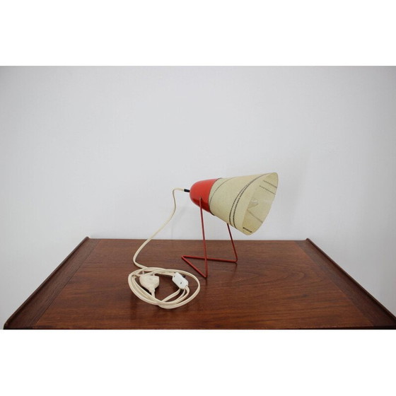 Image 1 of Lampe de table vintage en métal et plastique, Tchécoslovaquie 1960