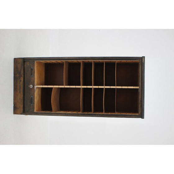 Image 1 of Armoire à tambour vintage en bois de hêtre, Tchécoslovaquie années 1960