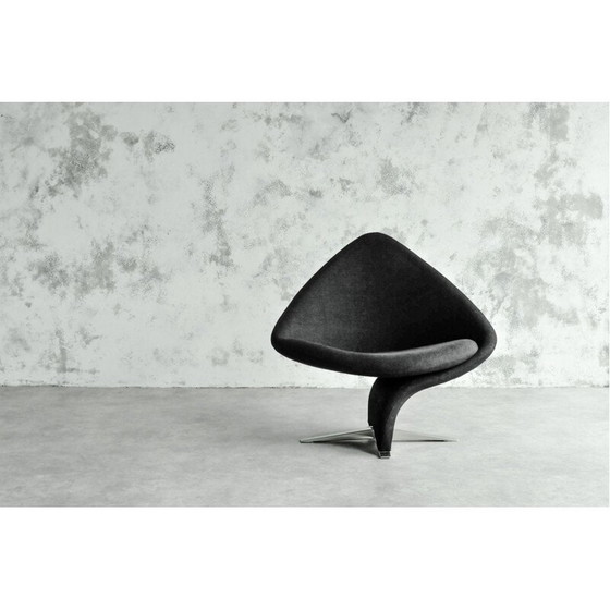 Image 1 of Fauteuil vintage noir