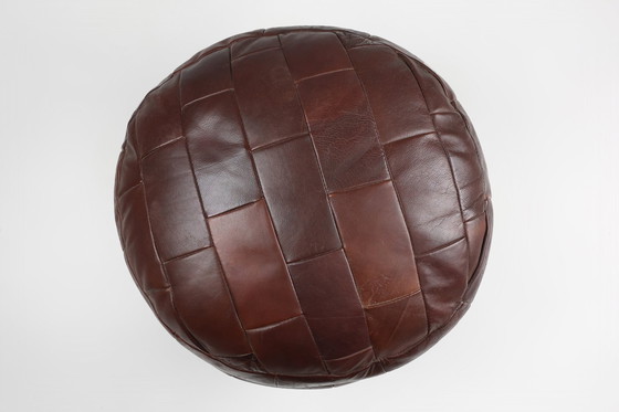 Image 1 of Ottoman, Bean Bag ou Pouf en cuir patchwork, 1960S