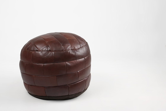 Image 1 of Ottoman, Bean Bag ou Pouf en cuir patchwork, 1960S