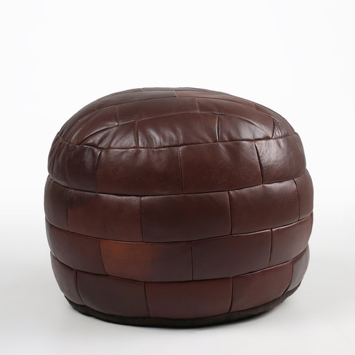 Ottoman, Bean Bag ou Pouf en cuir patchwork, 1960S