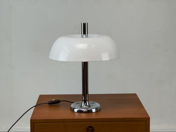 Image 1 of Chrome Table Lamp From Hillebrand, 1970S