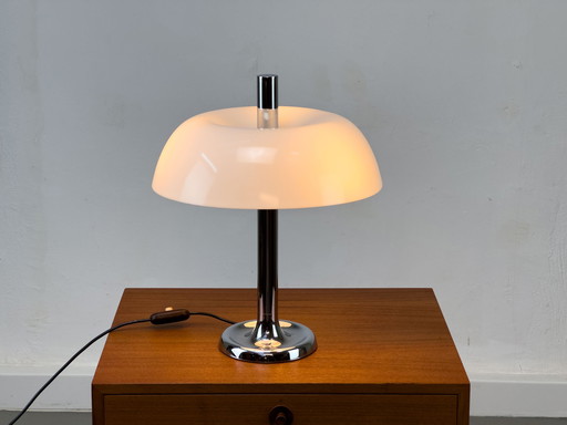 Chrome Table Lamp From Hillebrand, 1970S