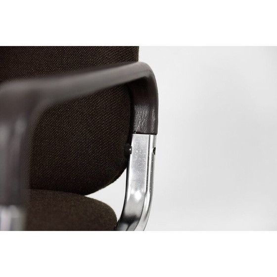 Image 1 of Paire de fauteuils vintage en aluminium brun pour Mauser, Allemagne 1970