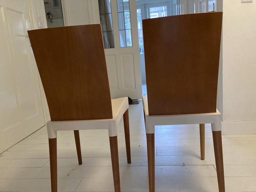 2x Kartell Miss Trip Ceme Colour Chairs