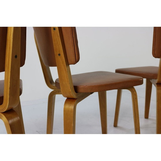 Image 1 of Set de table vintage en bois courbé pour C den Boer