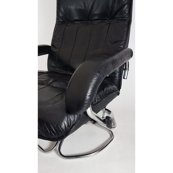 Image 1 of Fauteuil de salon danois avec ottoman par Unico - années 1960