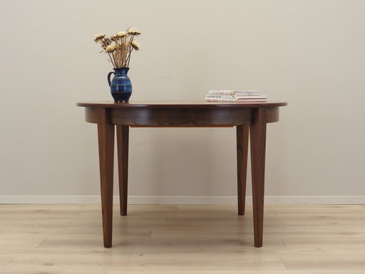 Table ronde en bois de rose, Design danois, 1970S, Production : Danemark