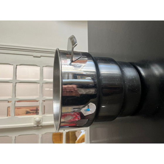 Image 1 of Seau à champagne vintage en métal chromé par Bra