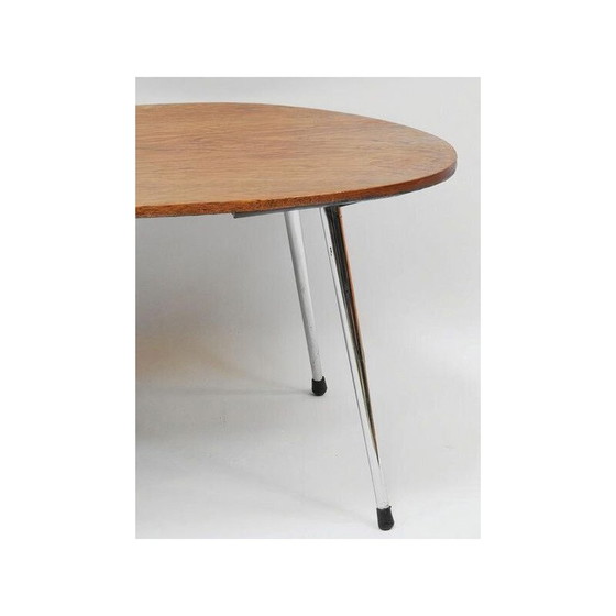 Image 1 of Table d'appoint vintage avec pieds en métal chromé 1950s