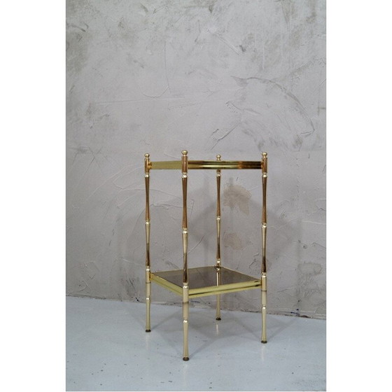 Image 1 of Etagère en laiton vintage par Hollywood Regency, Italie 1970