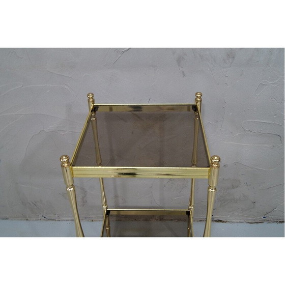 Image 1 of Etagère en laiton vintage par Hollywood Regency, Italie 1970