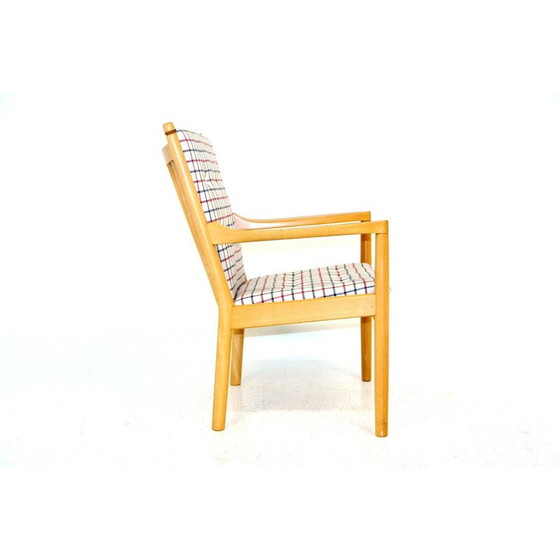 Image 1 of Fauteuil vintage en hêtre par Hans Wegner pour Fritz Hansen, 1980