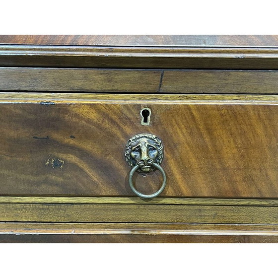 Image 1 of Bureau vintage en acajou avec dossier d'âne, 1930