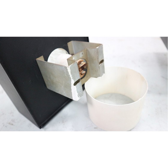 Image 1 of Ensemble de 3 plafonniers vintage en verre glacé et métal pour Philips, 1960