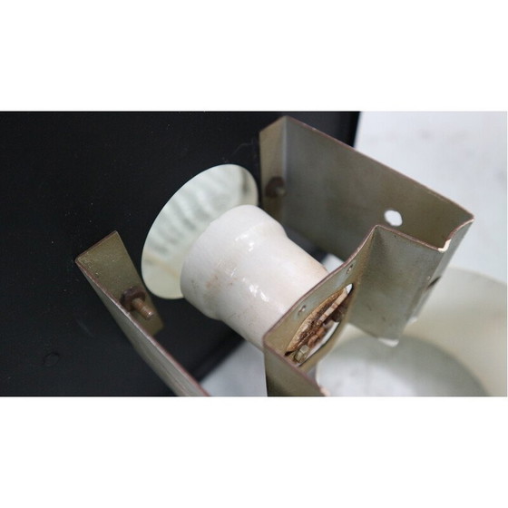 Image 1 of Ensemble de 3 plafonniers vintage en verre glacé et métal pour Philips, 1960