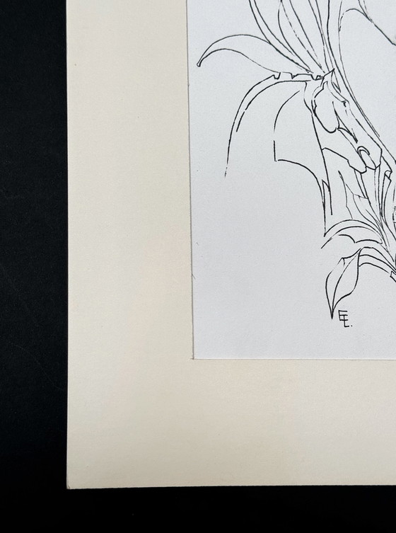 Image 1 of Eugene Eechaut (1928-2019) - Composition minimaliste à l'encre. 1970