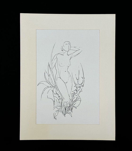 Image 1 of Eugene Eechaut (1928-2019) - Composition minimaliste à l'encre. 1970