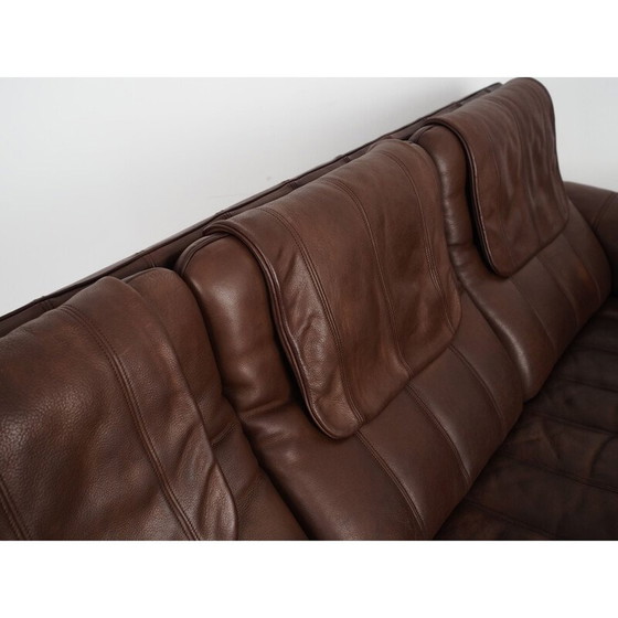 Image 1 of Canapé vintage en cuir marron suisse par De Sede, 1970