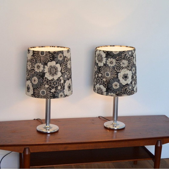Image 1 of Paire de lampes en velours vintage, 1970