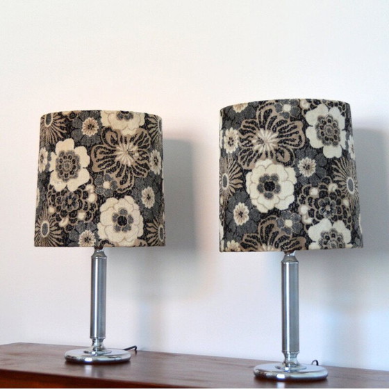 Image 1 of Paire de lampes en velours vintage, 1970