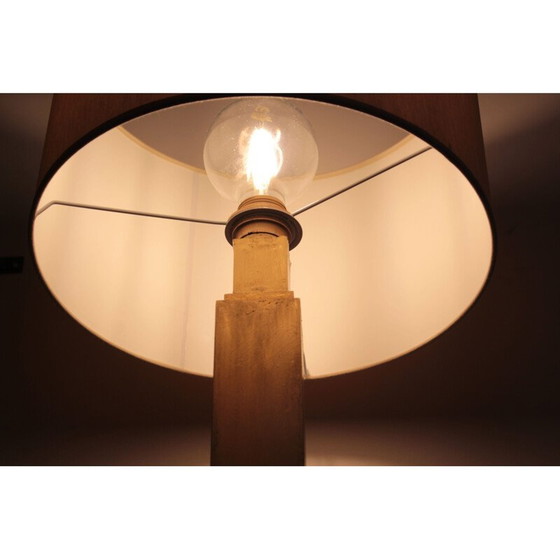 Lampe de table vintage avec or florentin brossé à la main, Italie 1970 (photo 3 of 10)