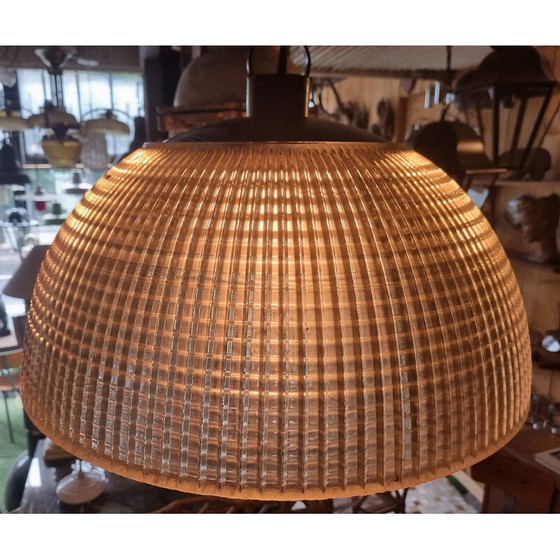 Image 1 of Lampe suspendue vintage en holophane