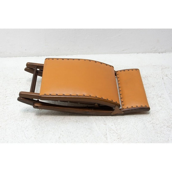 Image 1 of Repose-pieds vintage en simili-cuir, 1980