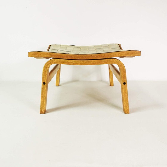 Image 1 of Tabouret vintage en contreplaqué de hêtre par Finn Ostergaard, Danemark 1970