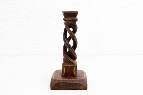 Image 1 of Bougeoir En Bois Sculpté, France 1950