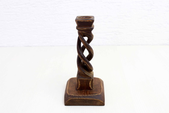 Image 1 of Bougeoir En Bois Sculpté, France 1950