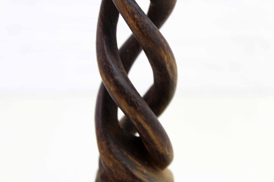 Image 1 of Bougeoir En Bois Sculpté, France 1950