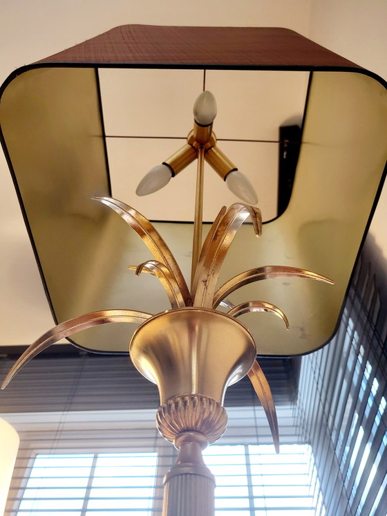 Image 1 of Lampadaire Hollywood Regency, ananas, Boulanger Supposé être des années 1970