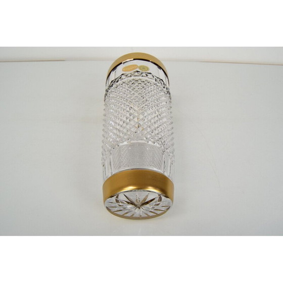 Image 1 of Vase vintage en cristal, Tchécoslovaquie 1960