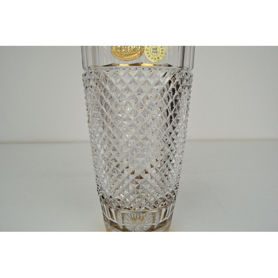 Image 1 of Vase vintage en cristal, Tchécoslovaquie 1960