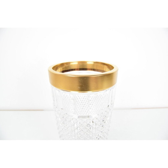 Image 1 of Vase vintage en cristal, Tchécoslovaquie 1960