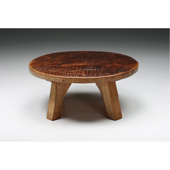 Image 1 of Table basse ronde vintage à quatre pieds par Wabi Sabi, 1950