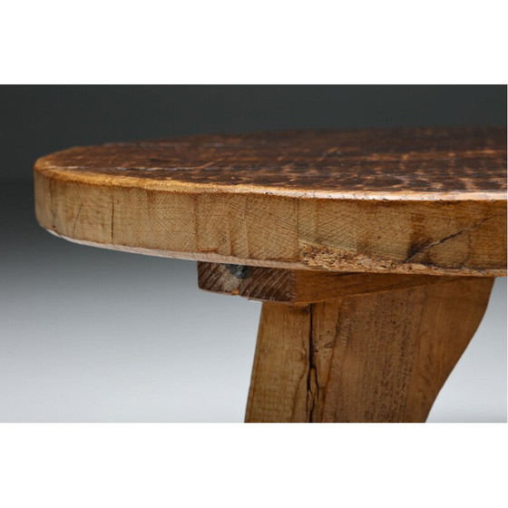 Image 1 of Table basse ronde vintage à quatre pieds par Wabi Sabi, 1950