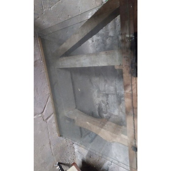 Image 1 of Vitrine de pharmacie vintage avec 2 portes coulissantes en verre