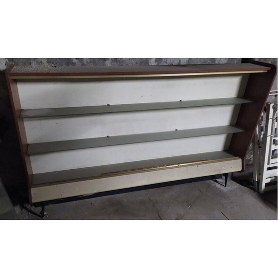 Image 1 of Vitrine de pharmacie vintage avec 2 portes coulissantes en verre