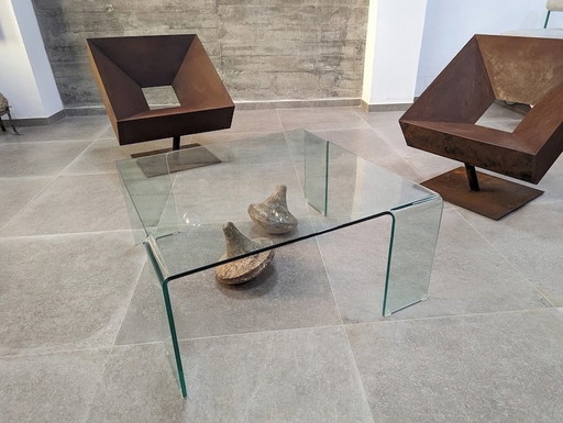 Table basse en verre dessinée par Rodolfo Dordoni